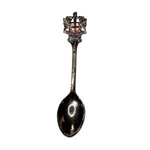 Vintage Chrome Domine Dirige Nos London Demitasse Souvenir Spoon 5"